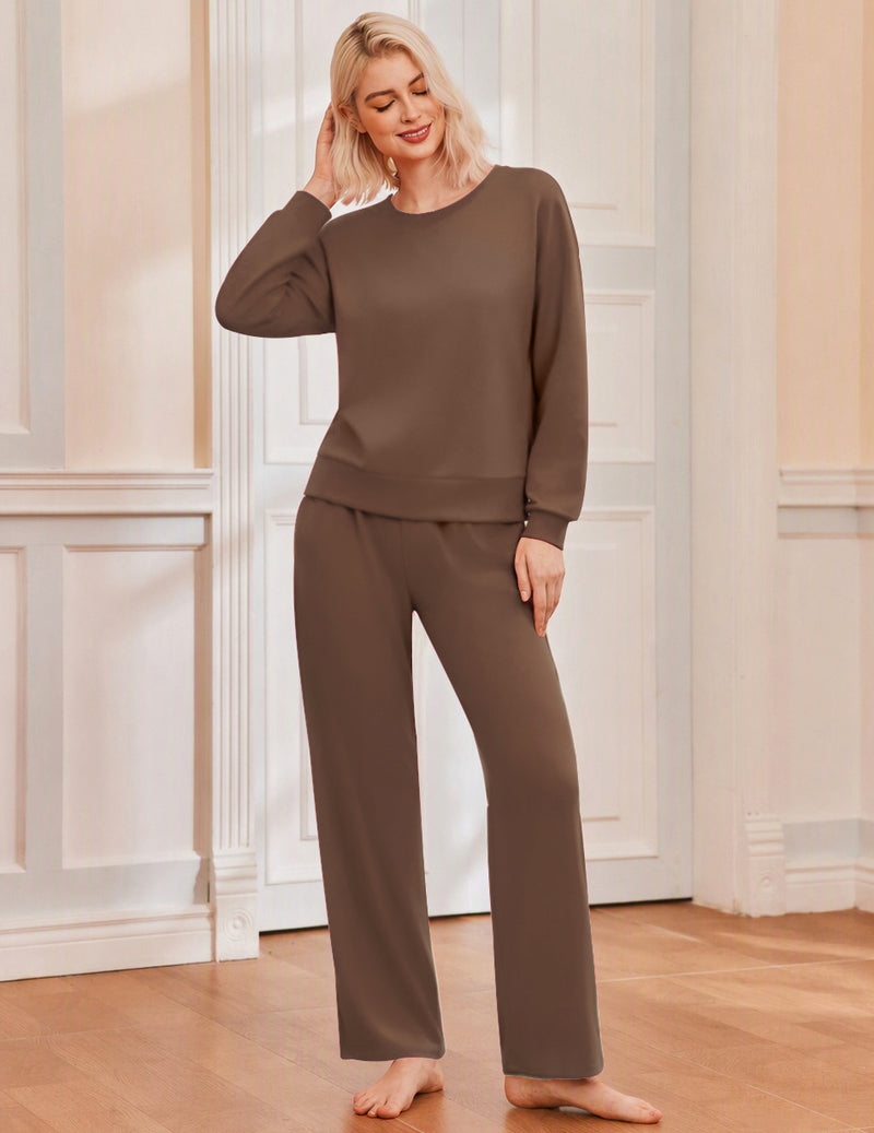 ekouaer-pajama-sets-schlafanzug-schwarz-langarm-2-teilig image 5