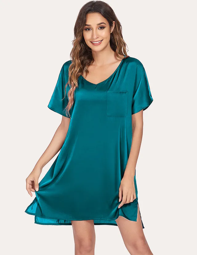 ekouaer-nightgowns-satin-nachthemd-sleep-dress image 1