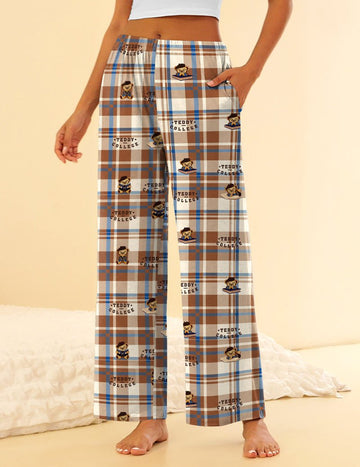 ekouaer-schlafanzughose-damen-weit-teddy-pl-sch-taschen image 3