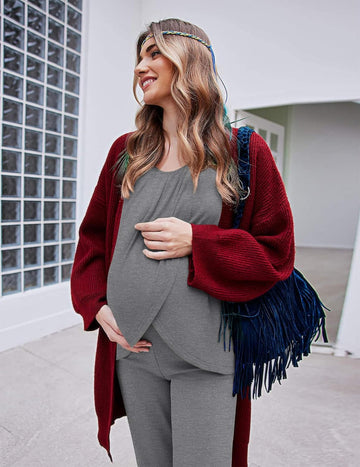 ekouaer-maternity-still-pyjama-langarm-2-teilig image 5