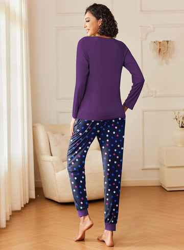 ekouaer-pajama-sets-2er-pack-pyjama-langarm-mit-jogger image 7