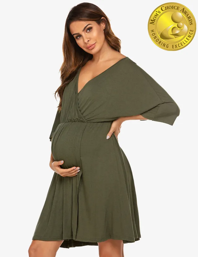 ekouaer-maternity-stillnachthemd-umstandsnachthemd-kurz image 1