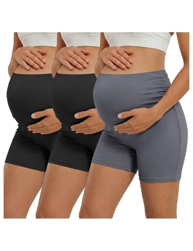 ekouaer-maternity-biker-shorts-umstandsshorts-3er-pack-high-waist image 1