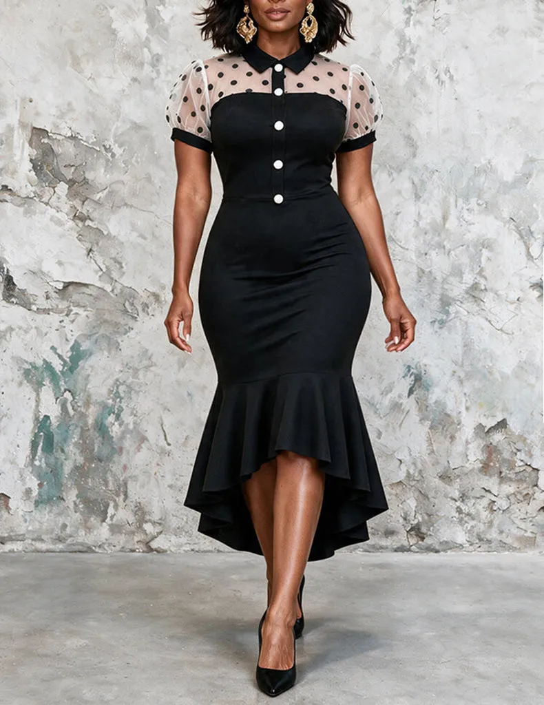 ekouaer-nightgowns-bodycon-mermaid-kleid-schwarz image 1