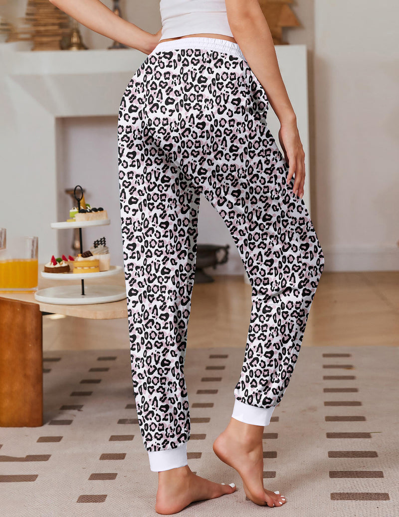 ekouaer-pajama-sets-jogger-braun-leopard-gr-s-xxl-mit-taschen image 2
