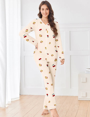 ekouaer-maternity-stillpyjama-langarm-verstellbar image 6