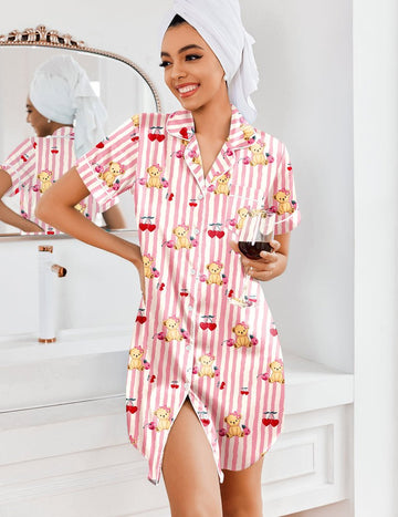 ekouaer-nightgowns-satin-sleepshirt-hemdkragen-teddy-lang image 5