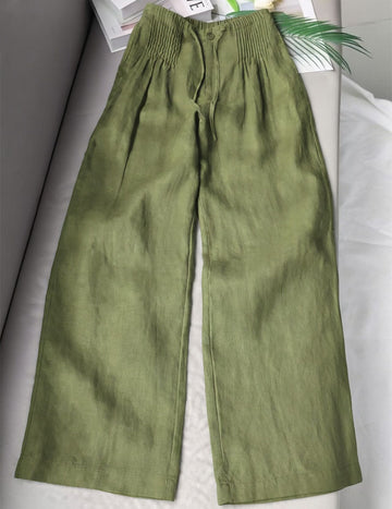 ekouaer-linen-wide-leg-palazzo-leinenhose-smockbund-taschen image 5