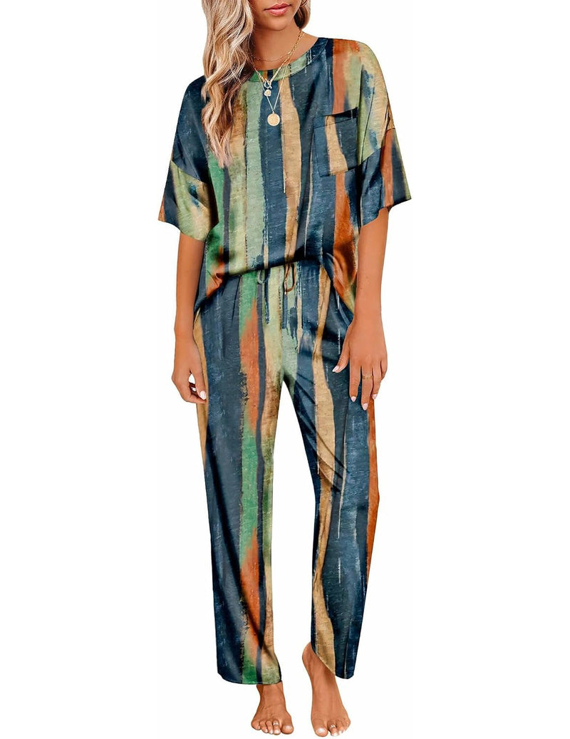 ekouaer-satin-pyjama-set-kurzarm-weites-bein-2-teilig-taschen image 7