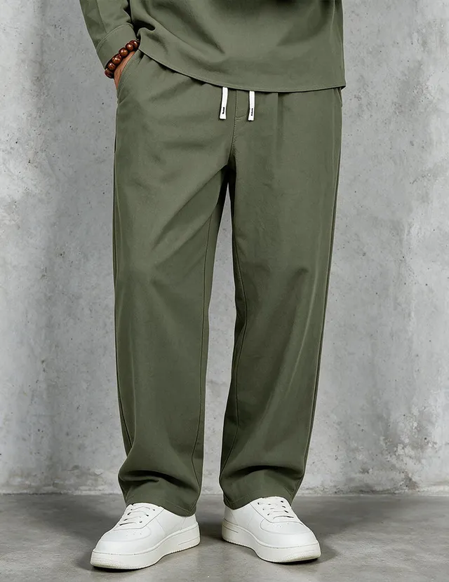 ekouaer-men-leinenhose-herren-weit-kordel-wei-leinenmix image 1