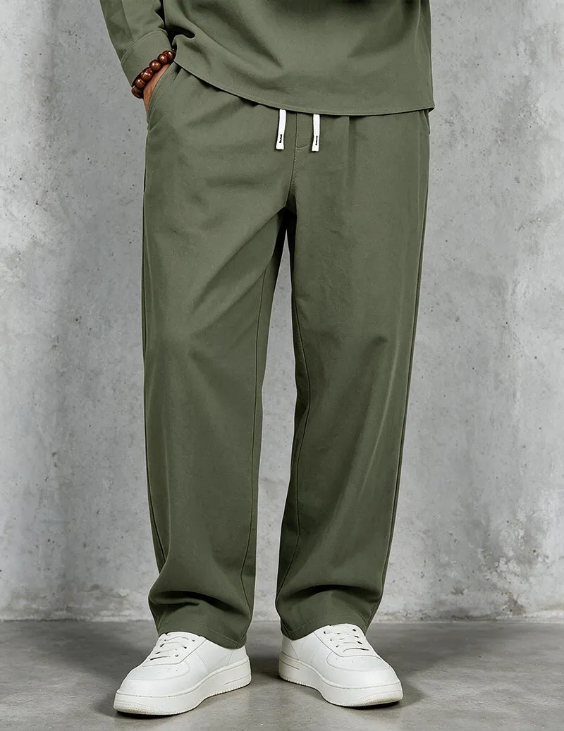 ekouaer-men-leinenhose-herren-weit-kordel-wei-leinenmix image 1