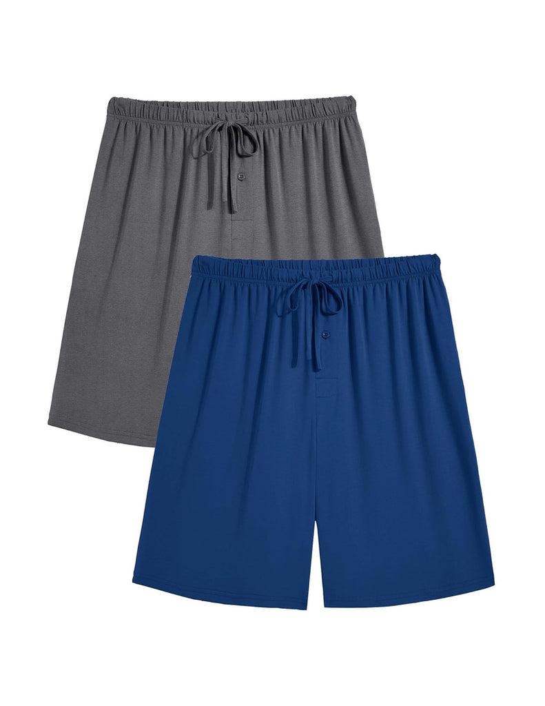 ekouaer-men-pyjamashorts-2er-bambus-mit-kordelzug image 1