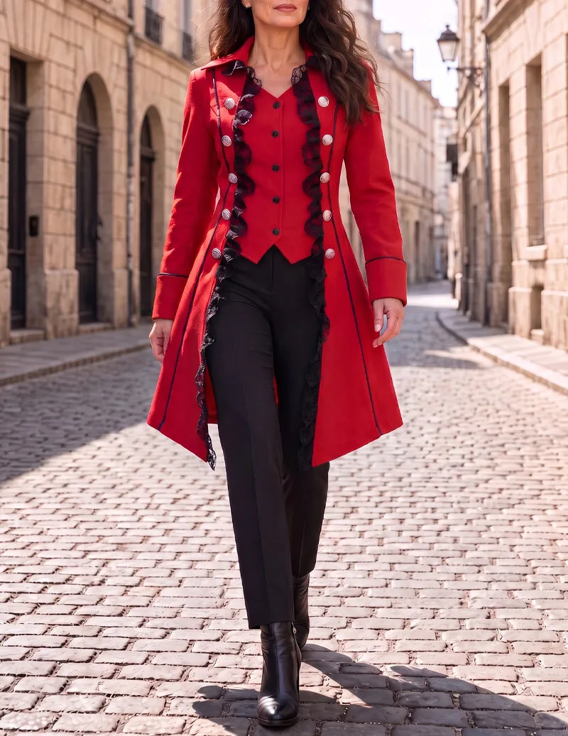 ekouaer-gothic-victorian-kost-mjacke-spitze-asymmetrisch image 1