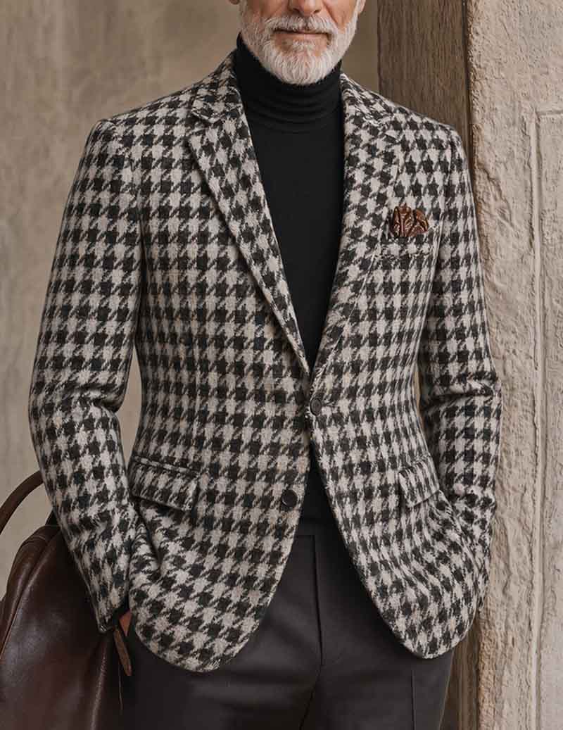 ekouaer-men-blazer-print-247-gemustert-polyester-4xl image 2