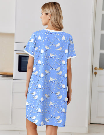 ekouaer-nightgowns-baumwoll-nachthemd-kurzarm-relaxed image 7
