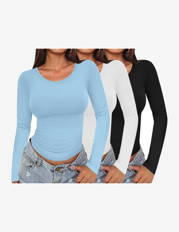 ekouaer-pajama-sets-langarm-shirt-3er-pack-rundhals image 5