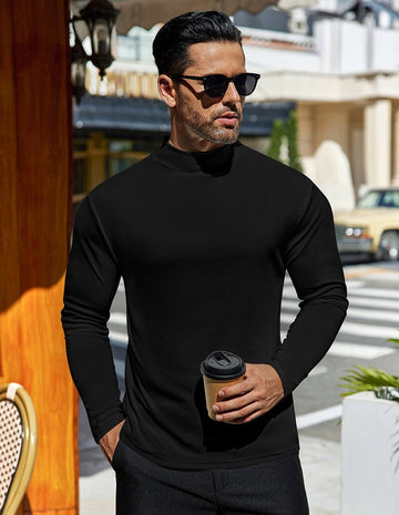 ekouaer-men-mock-turtleneck-pullover-stehkragen-fleece image 5
