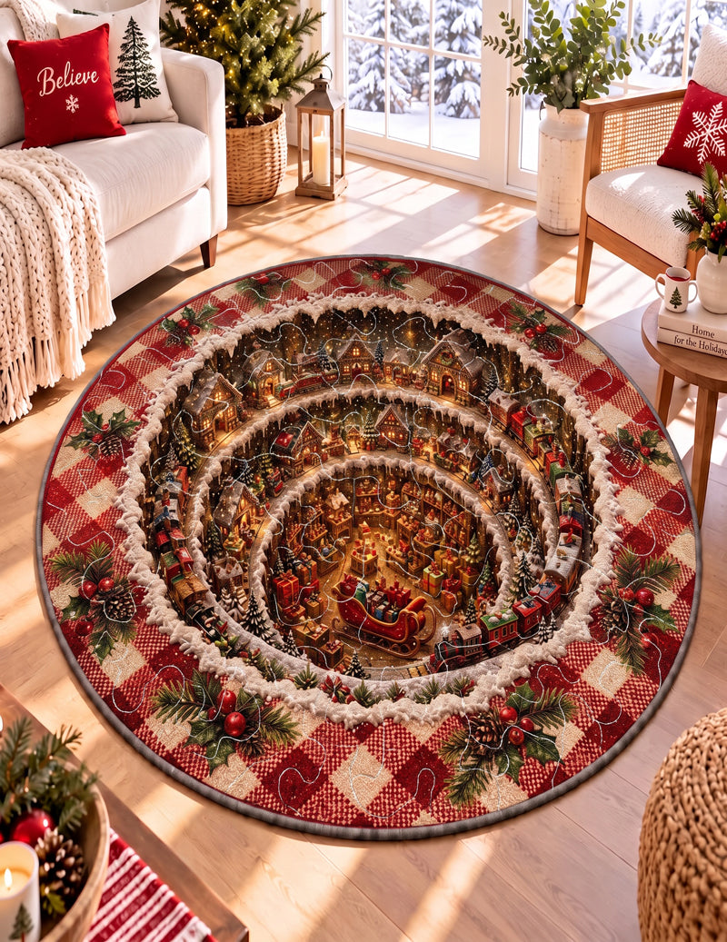 ekouaer-christmas-3d-t-rmatte-santa-village-40-inch-rund image 4