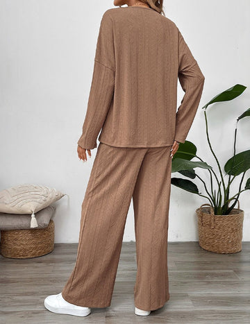 ekouaer-pajama-sets-schlafanzug-langarm-hose image 3