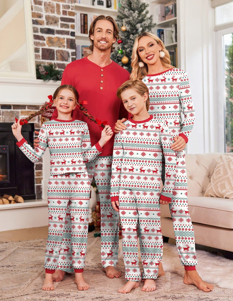 ekouaer-pajama-sets-family-christmas-schlafanzug-lang-2-teiler image 1