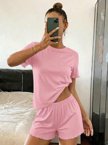 ekouaer-pajama-sets-crop-top-shorts-schlafanzug-kurz-rippstrick image 6
