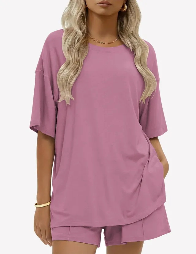 ekouaer-pajama-sets-baumwolle-shorts-set-2-teilig-kurz image 1