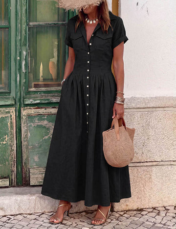 ekouaer-nightgowns-maxi-hemdkleid-nachthemd-schwarz-mit-taschen image 7