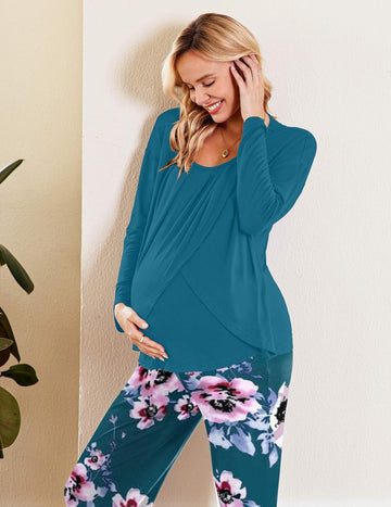ekouaer-maternity-still-pyjama-langarm-2-teilig image 7