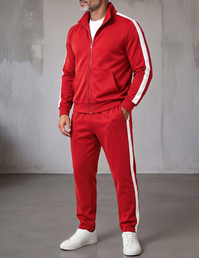 ekouaer-men-trainingsanzug-herren-royal-blue-mit-streifen image 3