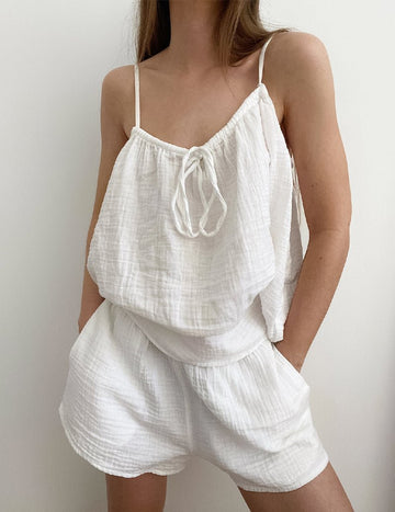 ekouaer-pajama-sets-cotton-lounge-set-100-baumwolle-cami image 3