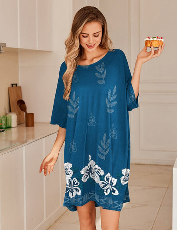 ekouaer-nightgowns-sleep-shirt-nachthemd-oversize-kurzarm image 5