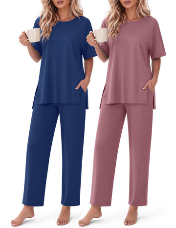 ekouaer-2-pack-oversized-lounge-set-top-hose-weit-2-teilig image 5