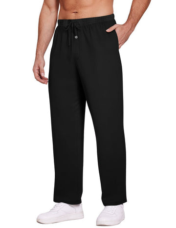 ekouaer-men-pyjamahose-karo-lang-mit-taschen image 5