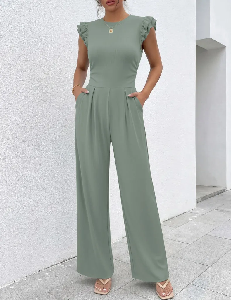 ekouaer-jumpsuits-rib-romper-r-sche-kurz image 1