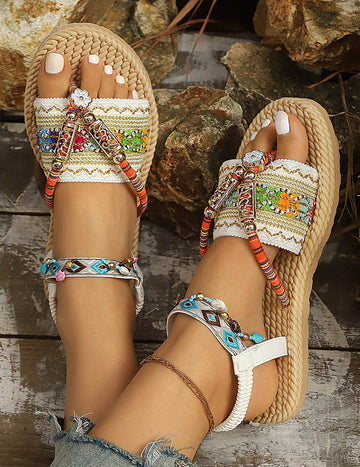 ekouaer-swimwear-boho-sandalen-flach-ethno-stick-gr-36-43 image 7