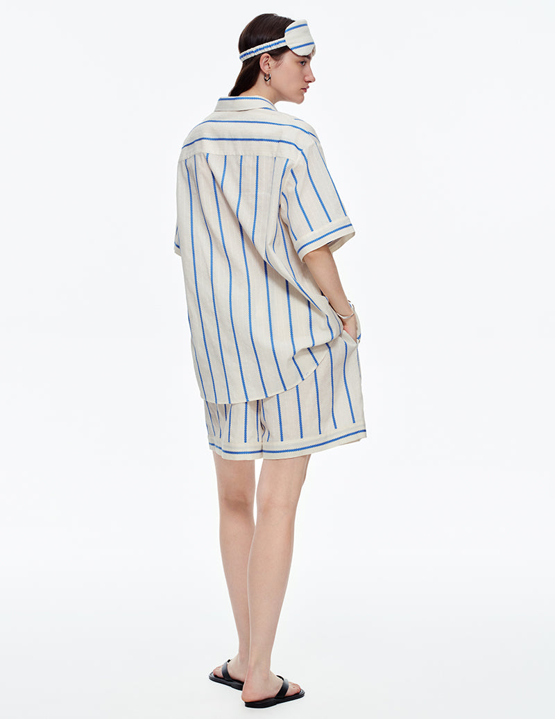 ekouaer-pajama-sets-baumwolle-schlafanzug-streifen-s-w image 7