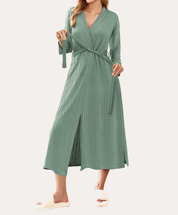 ekouaer-robes-lightweight-long-waffle-bademantel-lang image 7