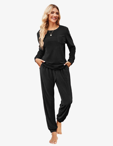 ekouaer-pajama-sets-velours-jogginganzug-langarm image 5
