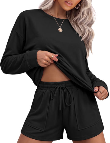 ekouaer-pajama-sets-langarm-schlafanzug-shorts-2-teilig image 7
