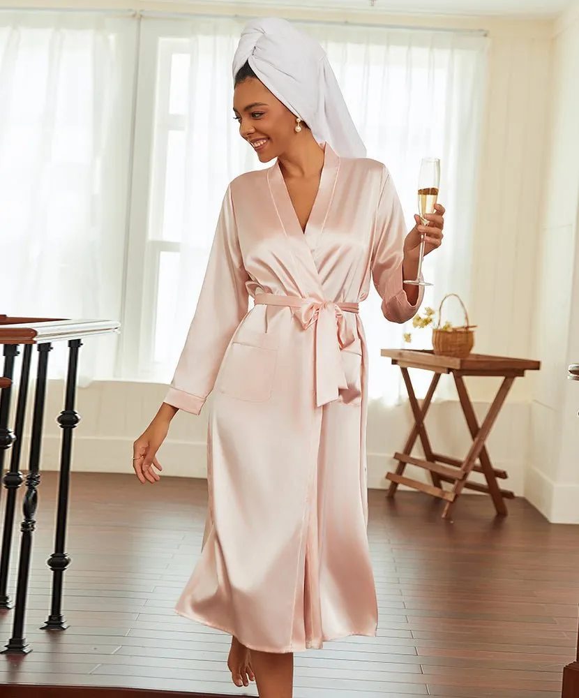 ekouaer-robes-satin-morgenmantel-lang-mit-taschen image 1